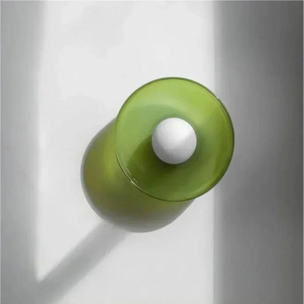 Nordisk stil LED glasplade væg- og loftlampe, 1 lyskilde | Rosalyssa