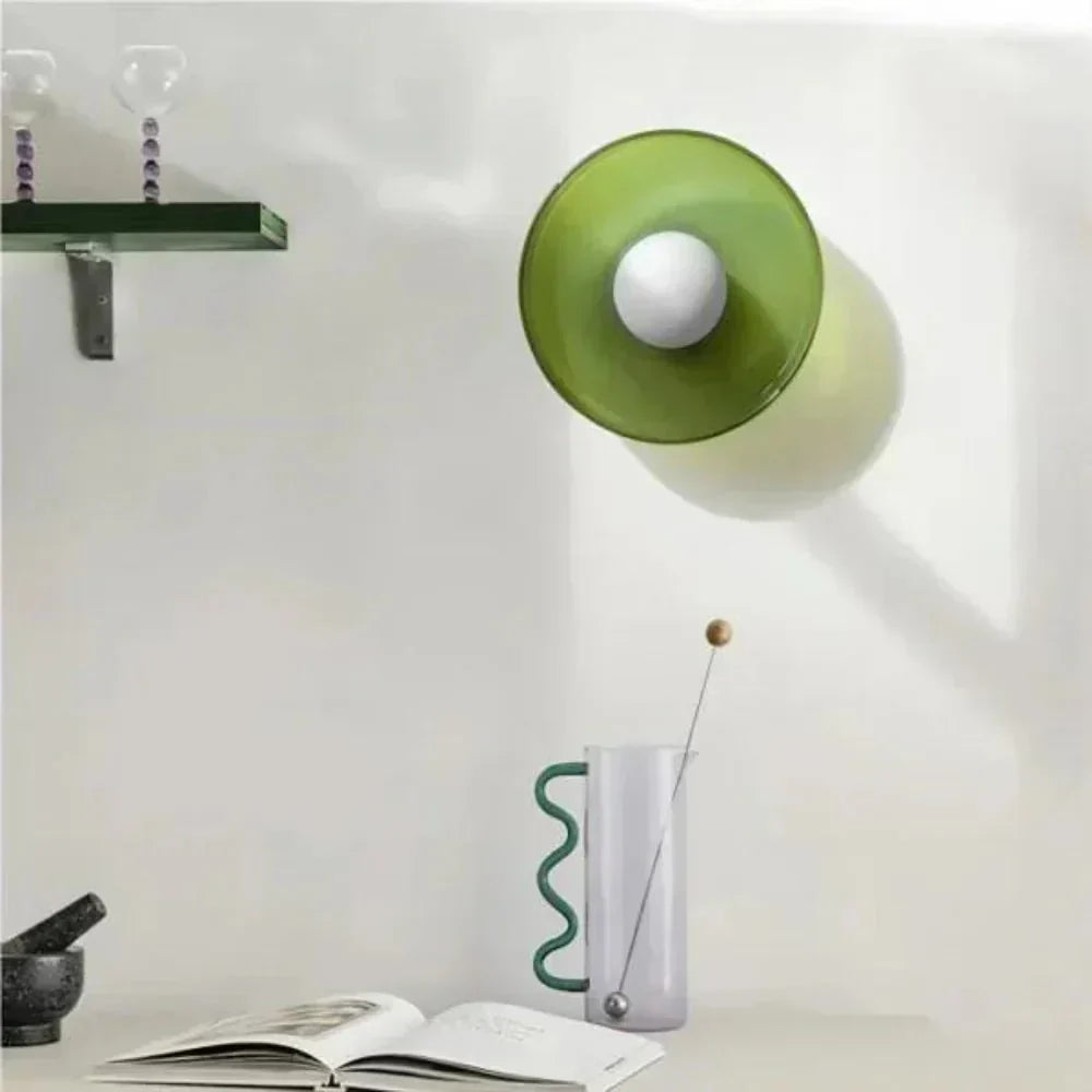 Nordisk stil LED glasplade væg- og loftlampe, 1 lyskilde | Rosalyssa