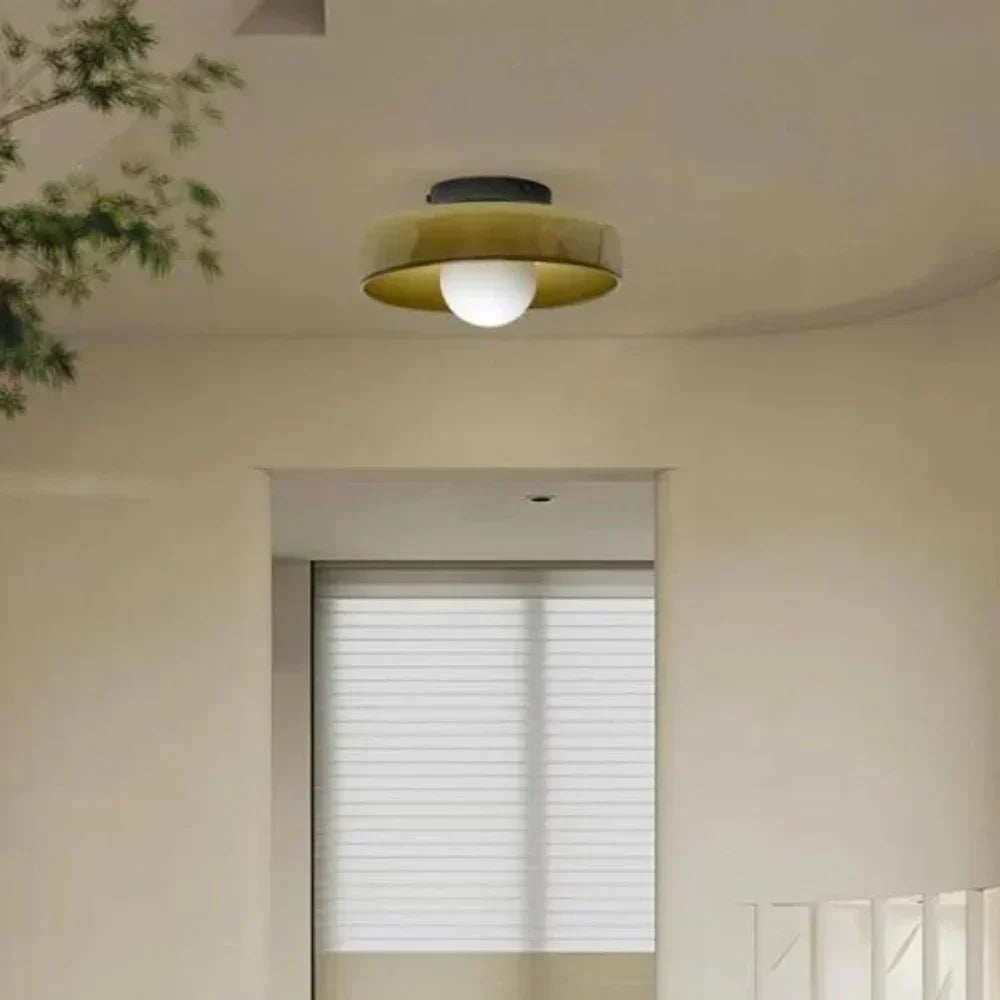 Nordisk stil LED glasplade væg- og loftlampe, 1 lyskilde | Rosalyssa