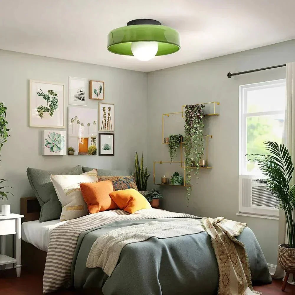 Nordisk stil LED glasplade væg- og loftlampe, 1 lyskilde | Rosalyssa