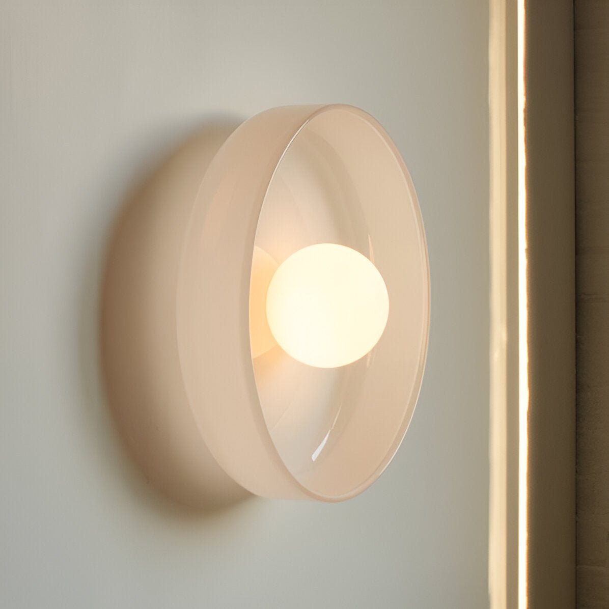 Nordisk stil LED glasplade væg- og loftlampe, 1 lyskilde | Rosalyssa