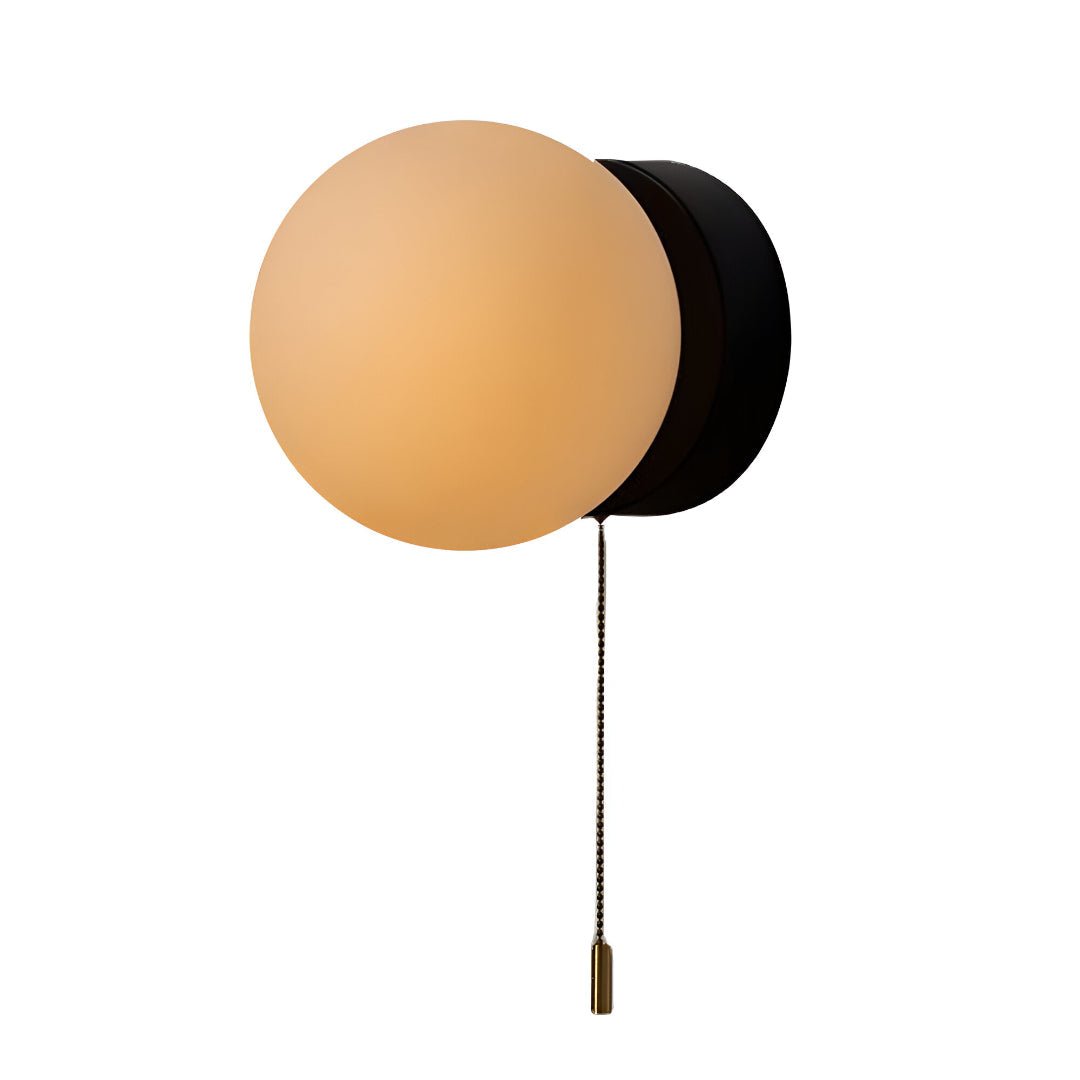 Applique da parete a globo in vetro LED con cordicella, design minimalista | Rosalyssa