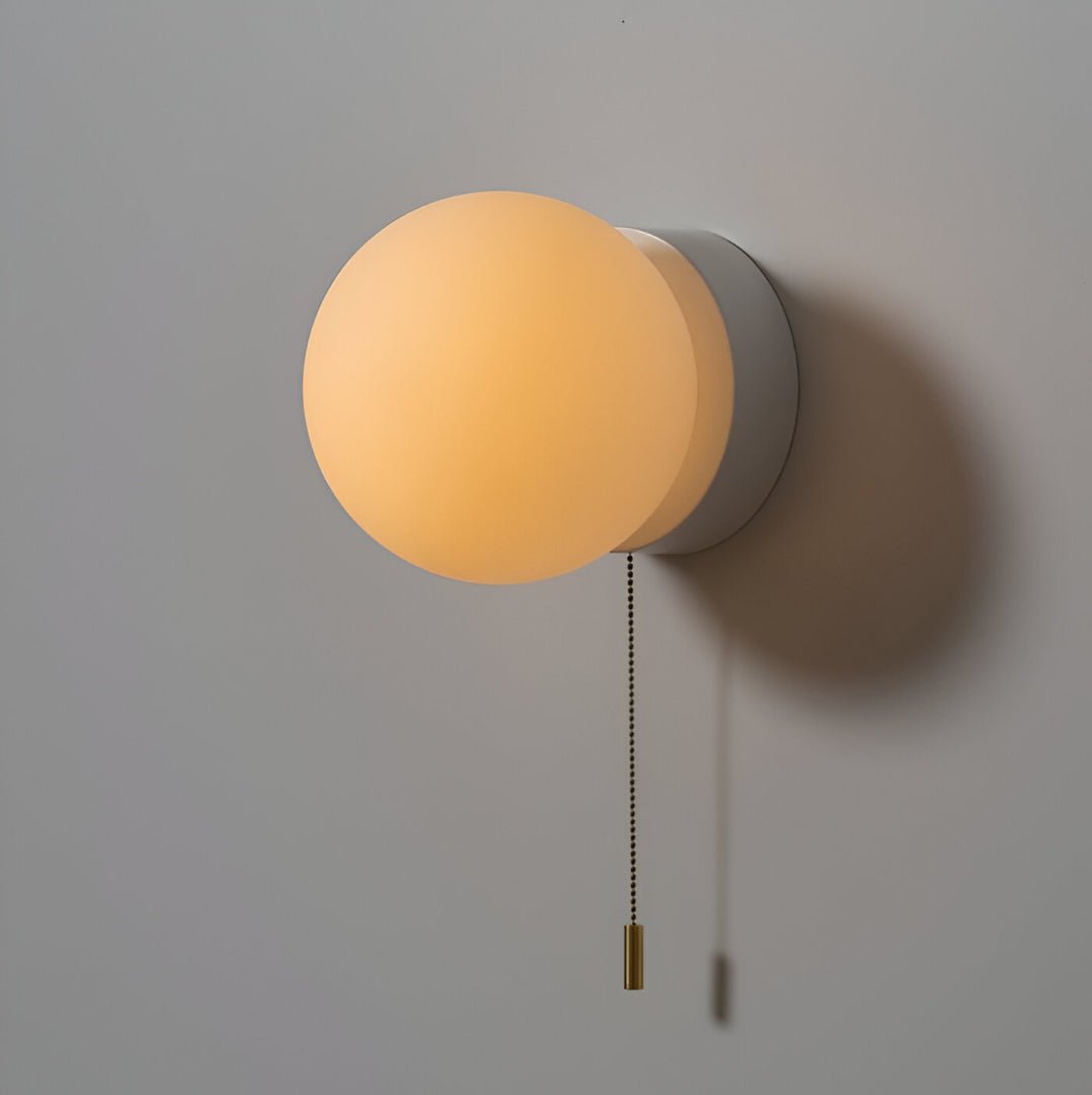 Applique da parete a globo in vetro LED con cordicella, design minimalista | Rosalyssa