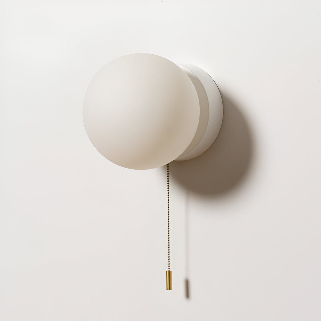 Applique da parete a globo in vetro LED con cordicella, design minimalista | Rosalyssa