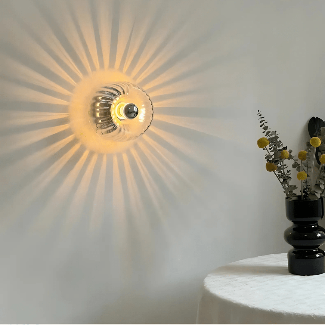 Rund LED-glasvæglampe i moderne minimalistisk design, 1 lyskilde | Rosalyssa
