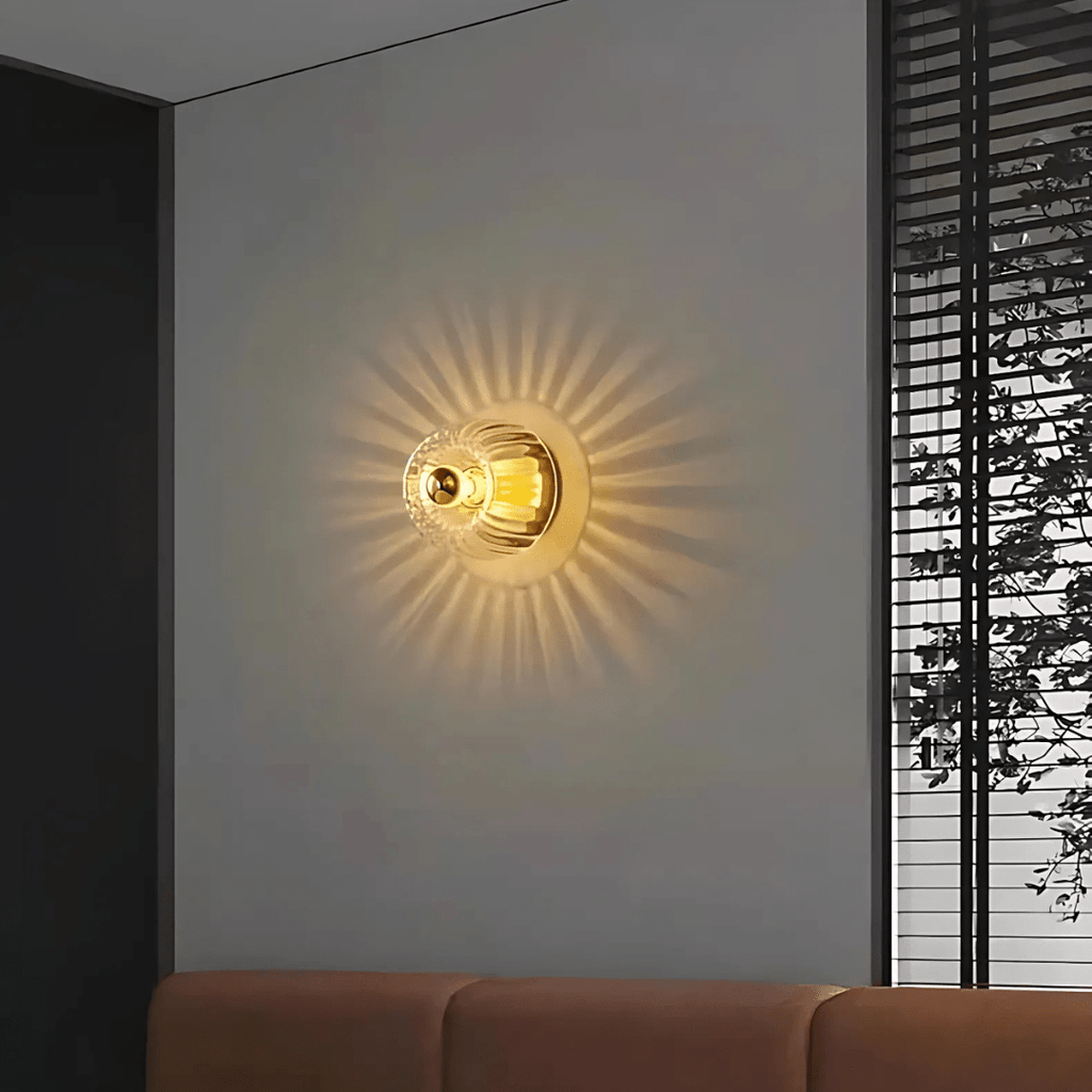 Rund LED-glasvæglampe i moderne minimalistisk design, 1 lyskilde | Rosalyssa