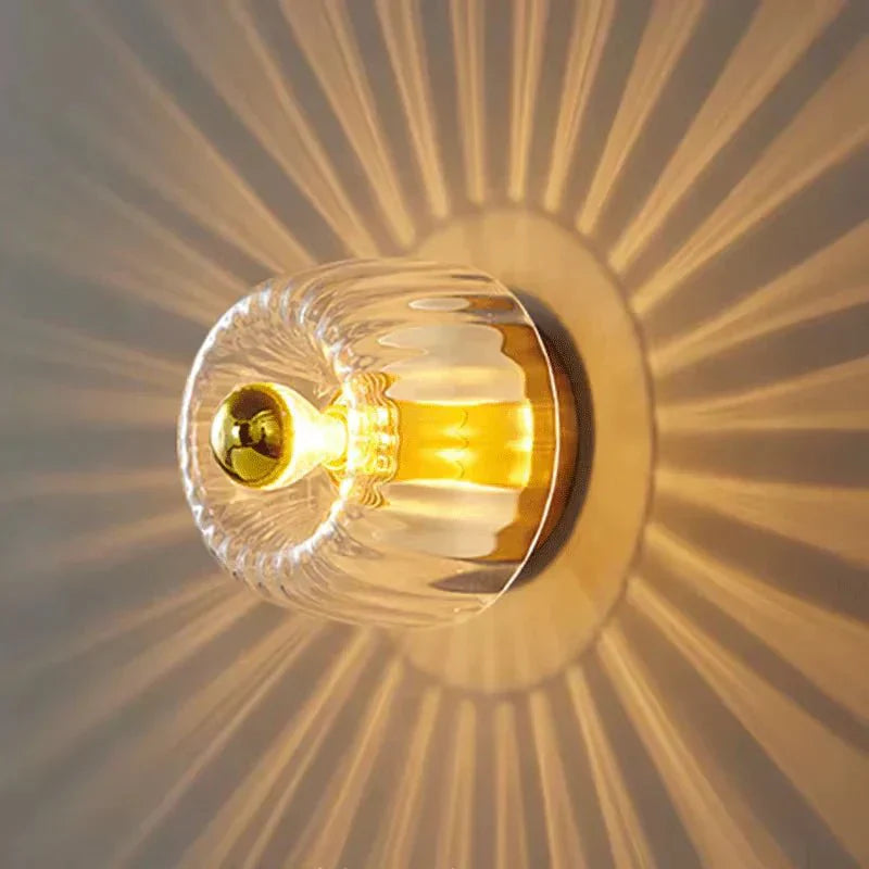 Rund LED-glasvæglampe i moderne minimalistisk design, 1 lyskilde | Rosalyssa