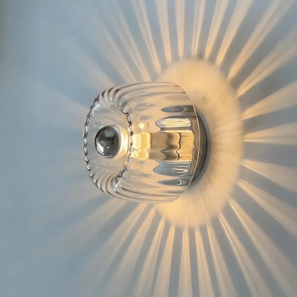 Rund LED-glasvæglampe i moderne minimalistisk design, 1 lyskilde | Rosalyssa