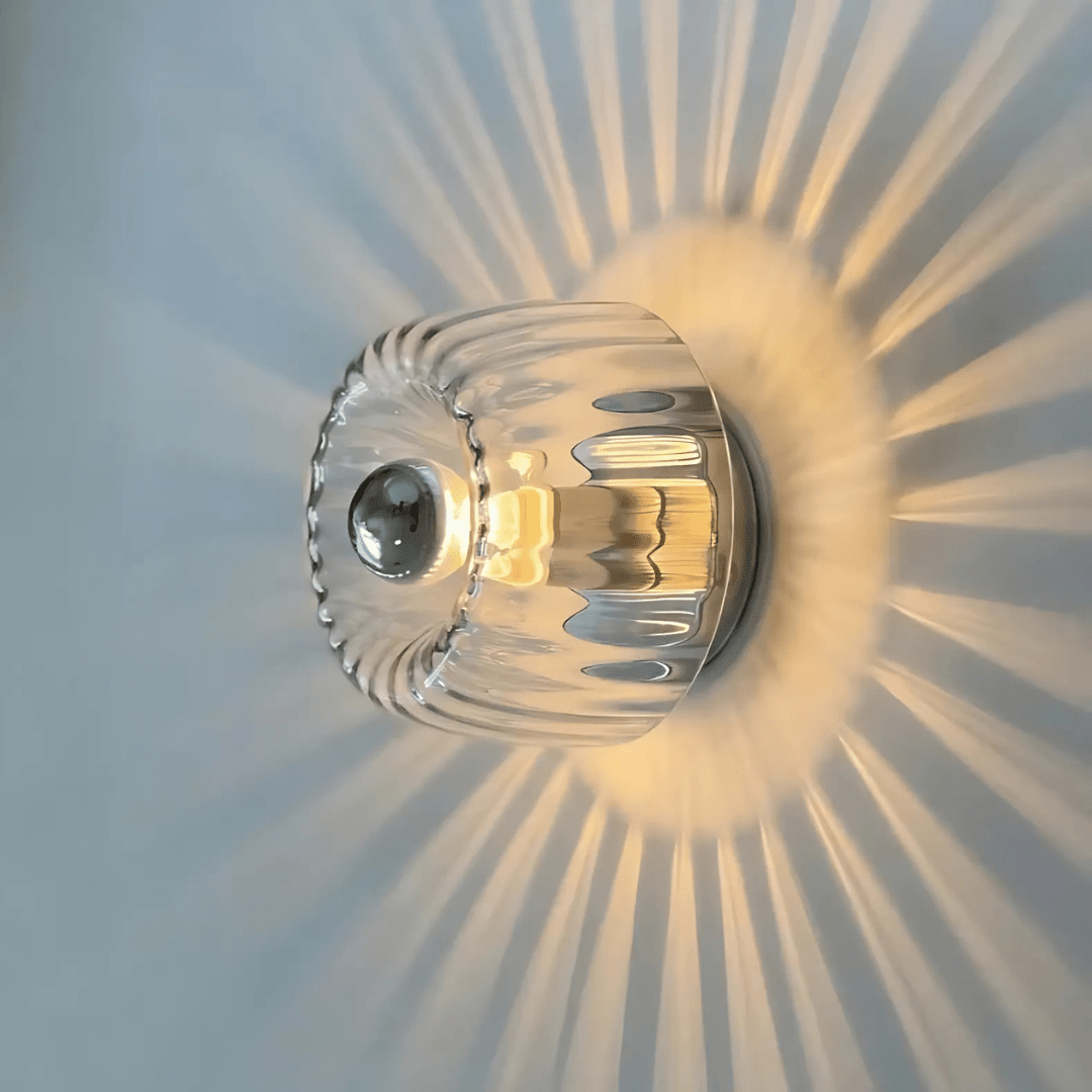 Rund LED-glasvæglampe i moderne minimalistisk design, 1 lyskilde | Rosalyssa