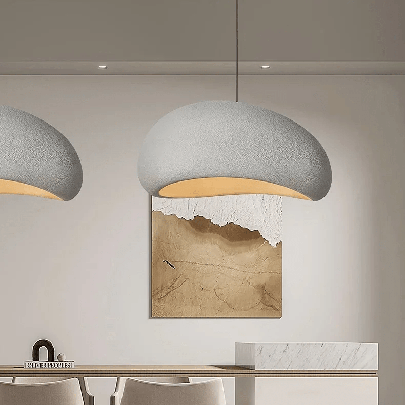 LED-hanglamp met koepelvormige fiberglas kap voor moderne plafondlamp | Rosalyssa