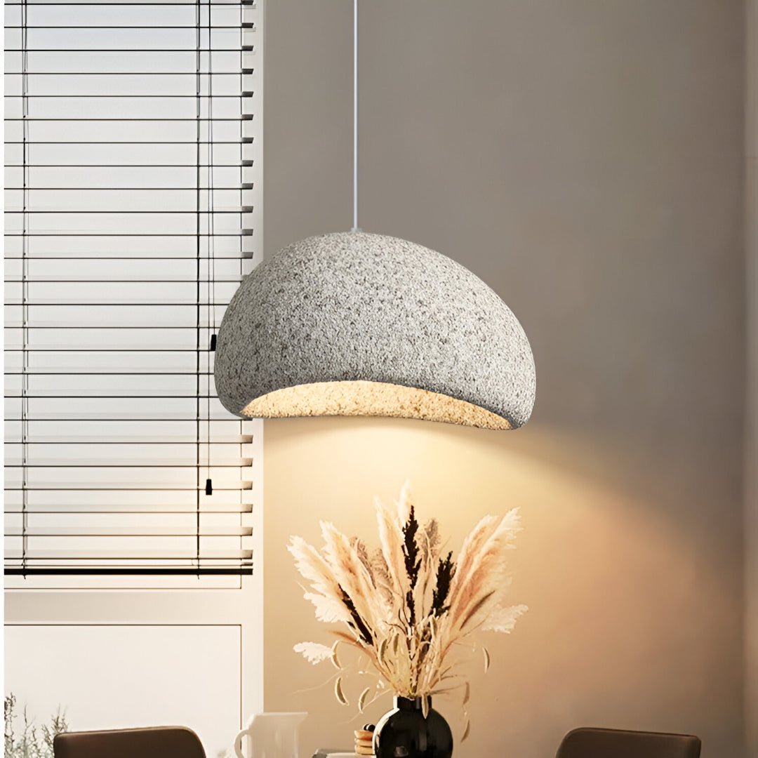 LED-hanglamp met koepelvormige fiberglas kap voor moderne plafondlamp | Rosalyssa