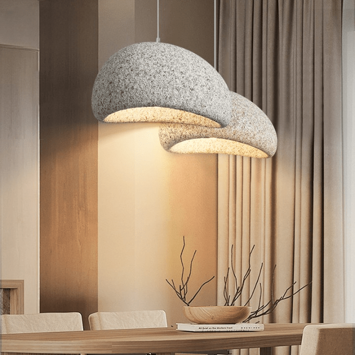 LED-hanglamp met koepelvormige fiberglas kap voor moderne plafondlamp | Rosalyssa
