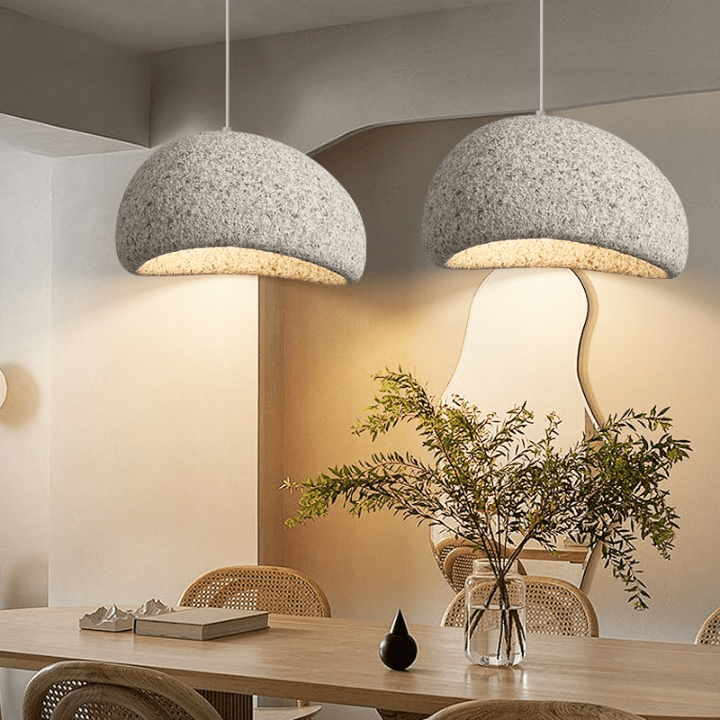 LED-hanglamp met koepelvormige fiberglas kap voor moderne plafondlamp | Rosalyssa