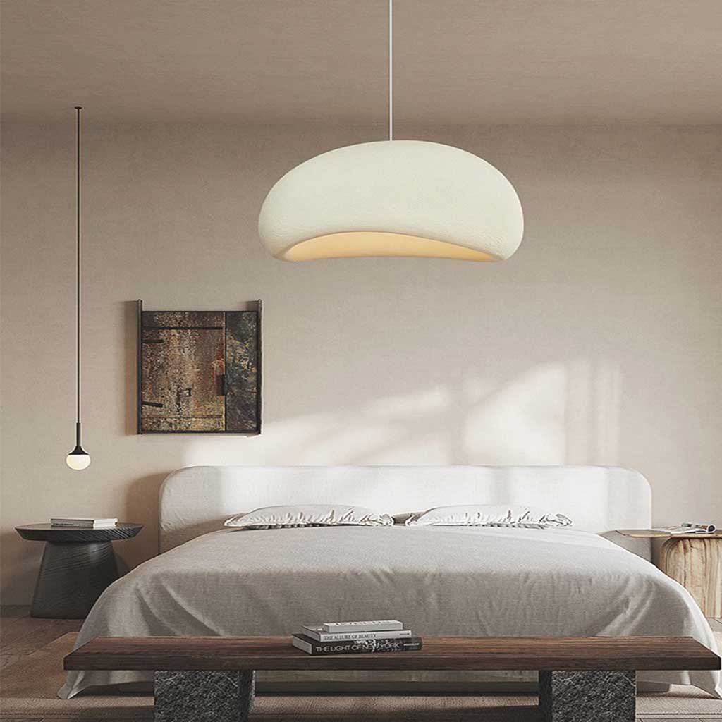 LED-hanglamp met koepelvormige fiberglas kap voor moderne plafondlamp | Rosalyssa