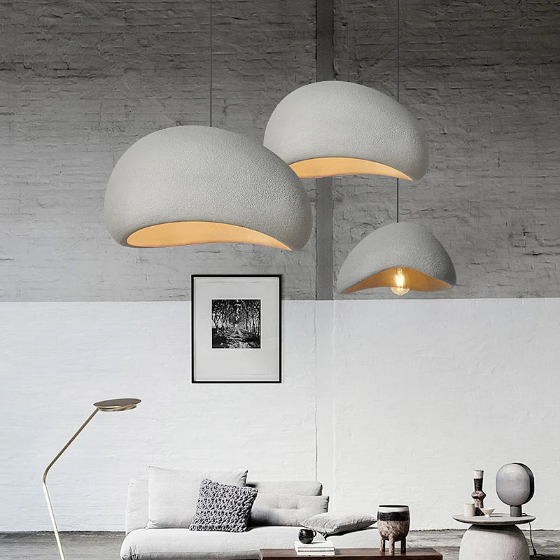 LED-hanglamp met koepelvormige fiberglas kap voor moderne plafondlamp | Rosalyssa