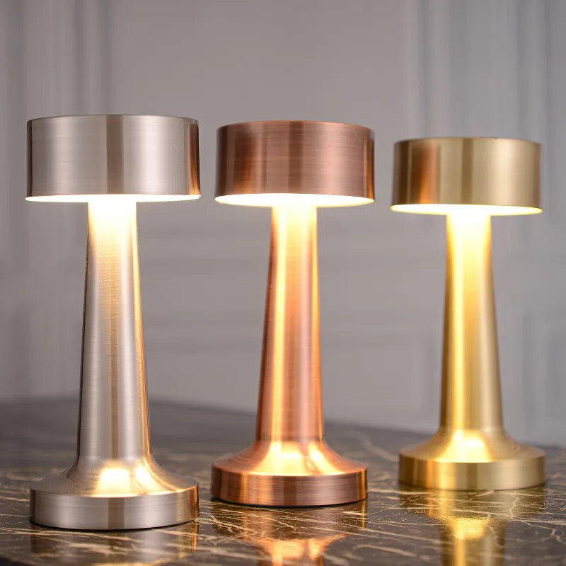 LumaNova Retro LED Wireless Rechargeable Table Lamp For Restaurants