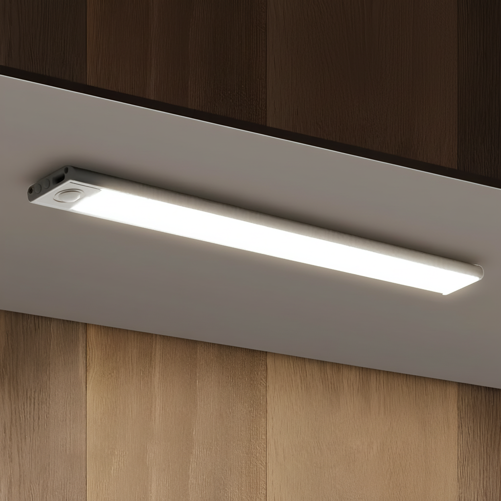 Luz nocturna inalámbrica recargable con sensor de movimiento y adhesivo