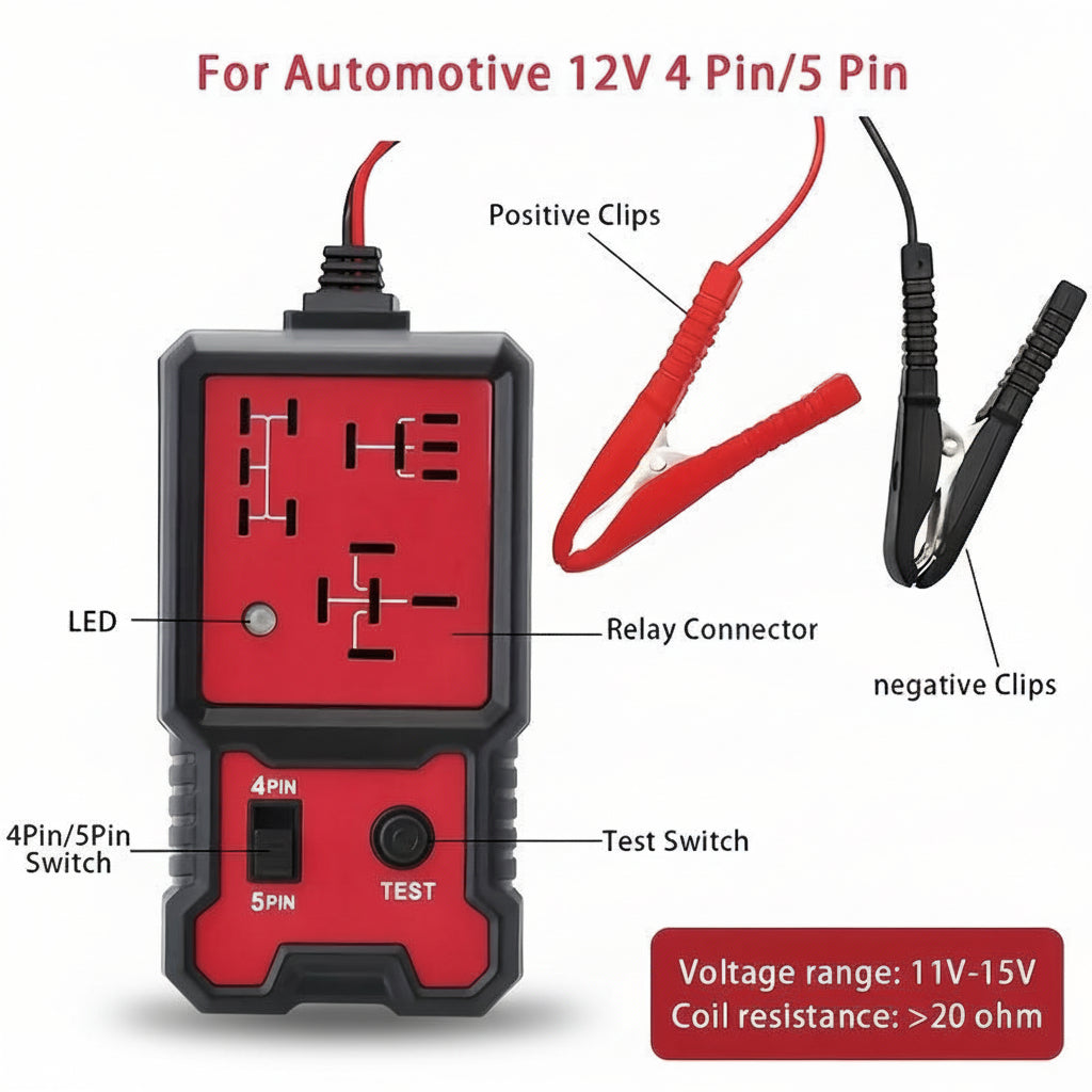 Tester baterie 12V s LED indikátorem napětí pro automobily