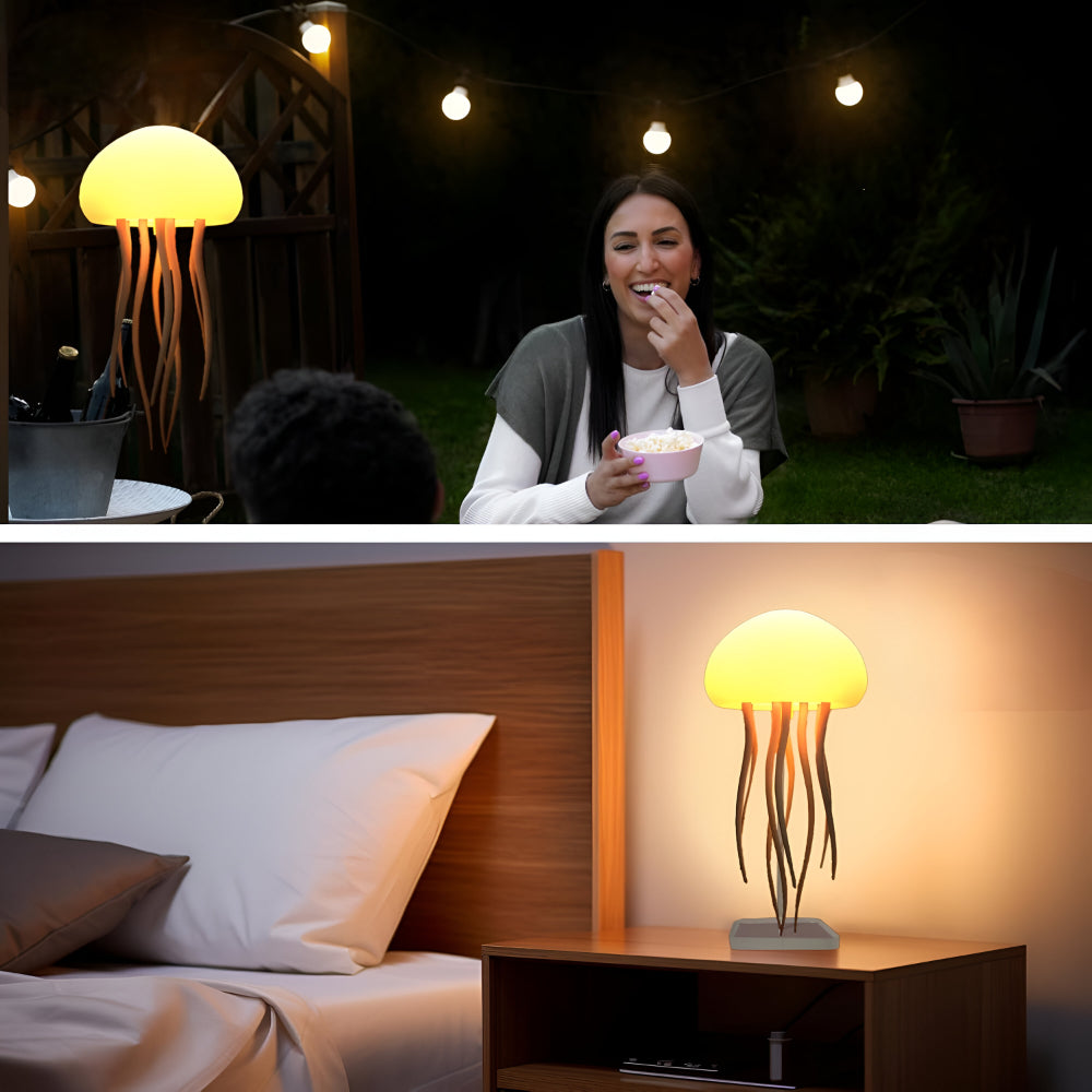 LED medúzové světlo pro klidnou atmosféru noční dekorace