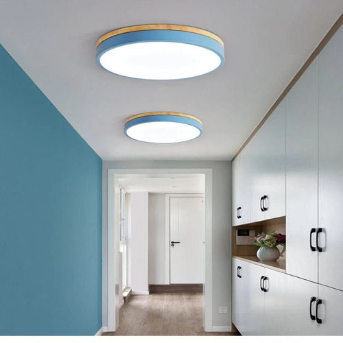 Lámpara de Techo Moderna AuroraWood con Madera Natural para Cualquier Habitación