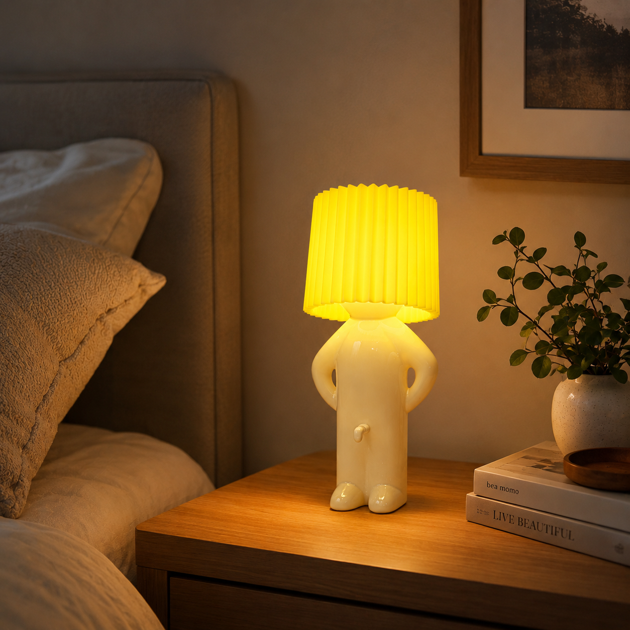 Lekfull modern LED-bordslampa för hem eller kontor