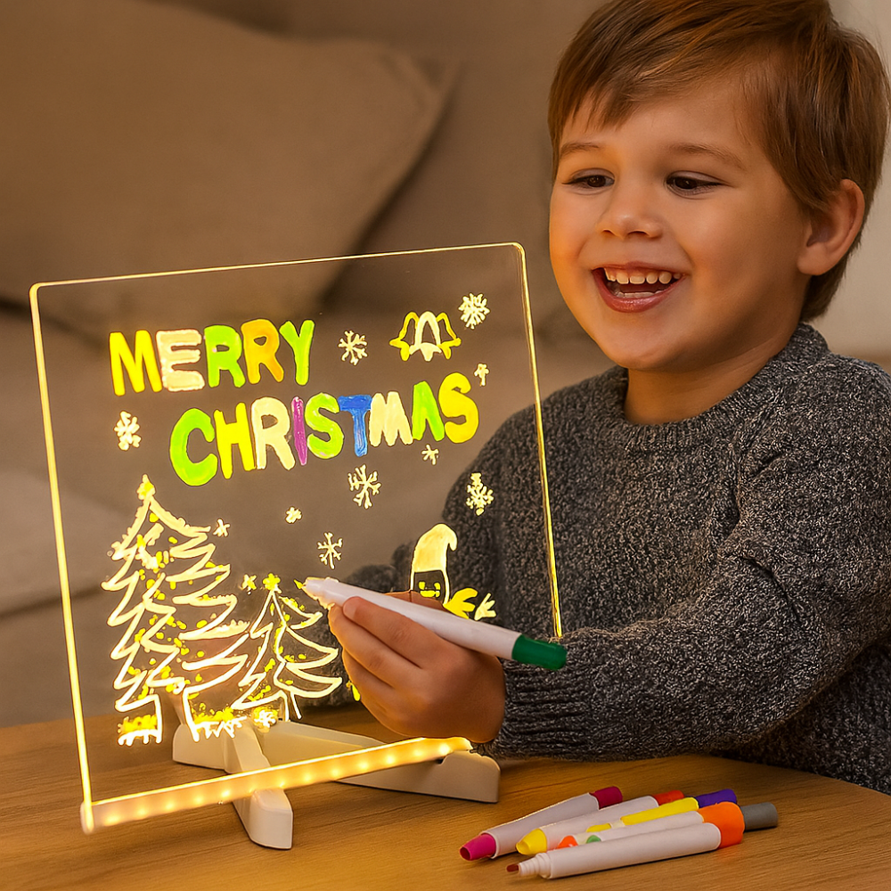 Kids LED Light Drawing Board For Creative Writing Surface