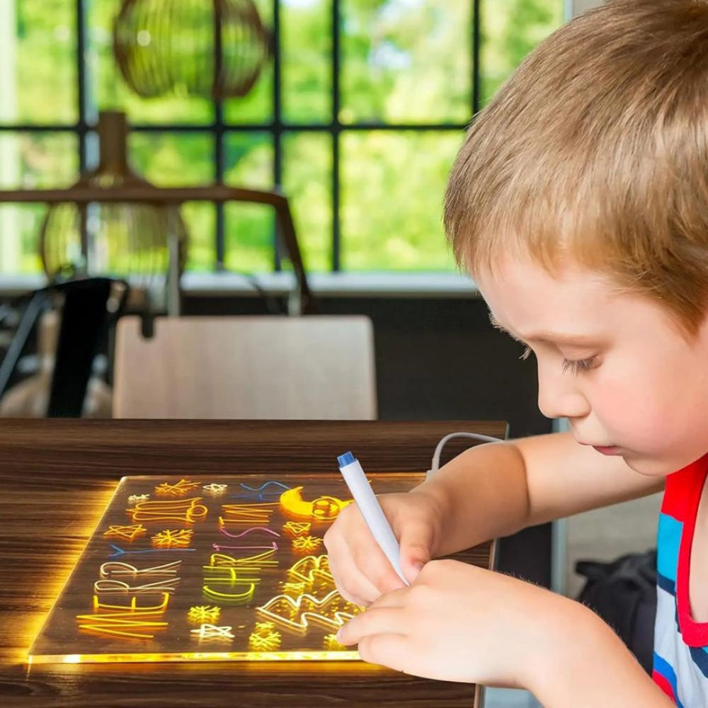 Kids LED Light Drawing Board For Creative Writing Surface