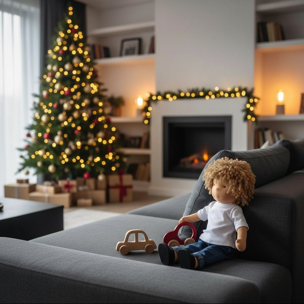 Lalka Waldorfska LumiMira Ręcznie Wykonana z Czystej Bawełny z Miękkim Ciałem 30 cm dla Dzieci