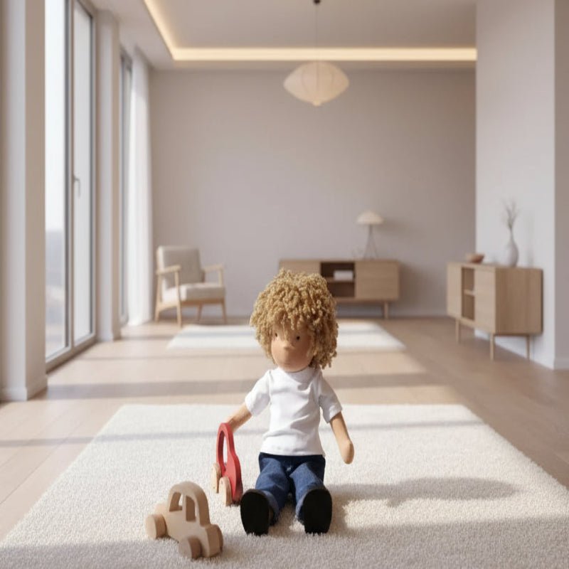 Lalka Waldorfska LumiMira Ręcznie Wykonana z Czystej Bawełny z Miękkim Ciałem 30 cm dla Dzieci