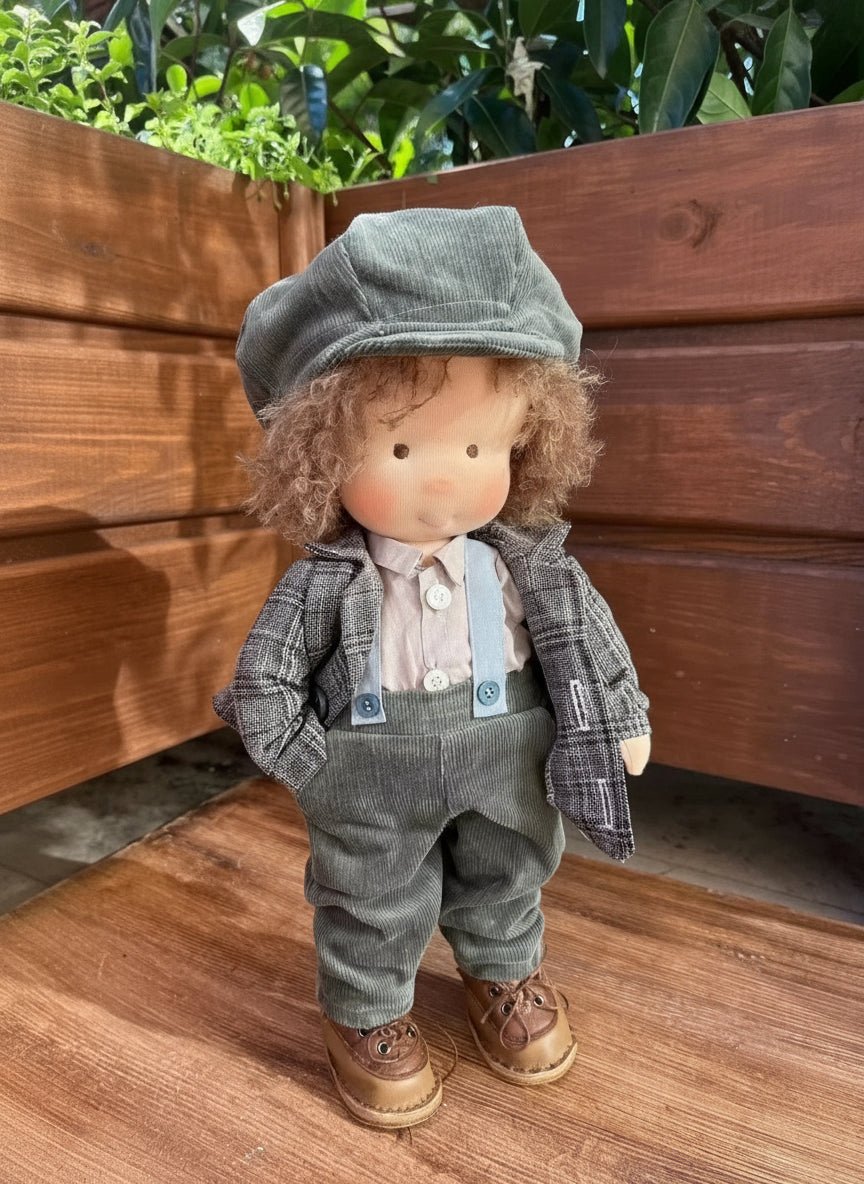 Lalka Waldorfska LumiMira Ręcznie Wykonana z Czystej Bawełny z Miękkim Ciałem 30 cm dla Dzieci