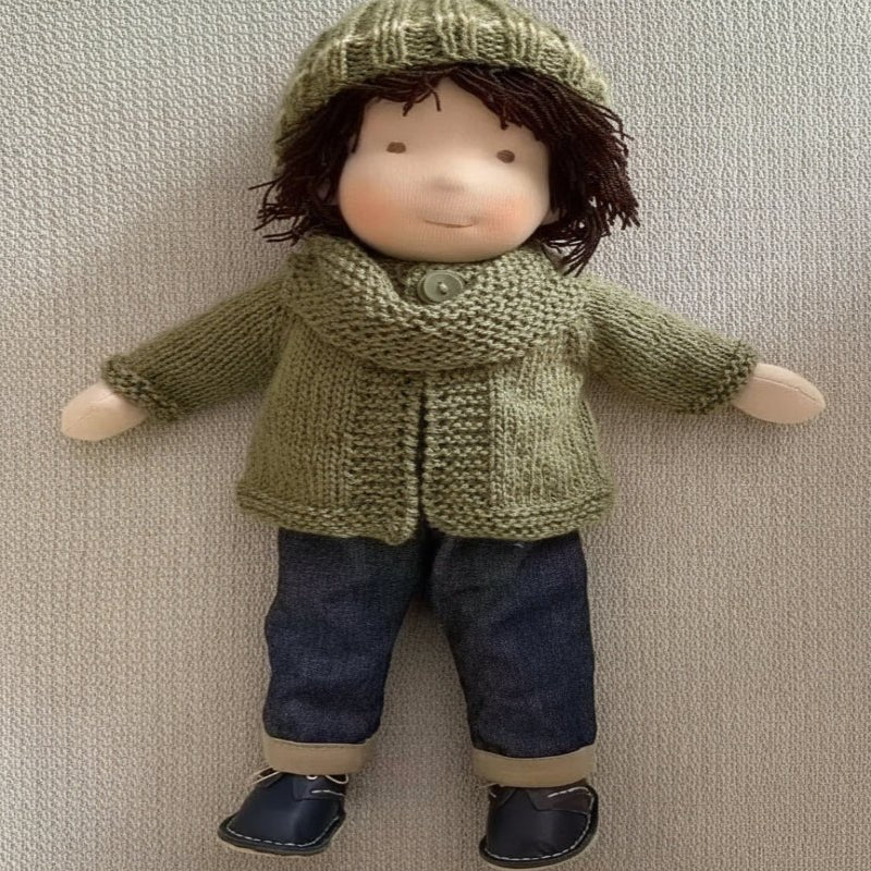 Lalka Waldorfska LumiMira Ręcznie Wykonana z Czystej Bawełny z Miękkim Ciałem 30 cm dla Dzieci