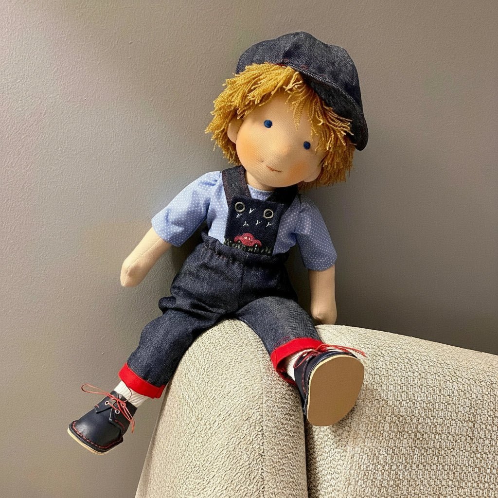 Lalka Waldorfska LumiMira Ręcznie Wykonana z Czystej Bawełny z Miękkim Ciałem 30 cm dla Dzieci