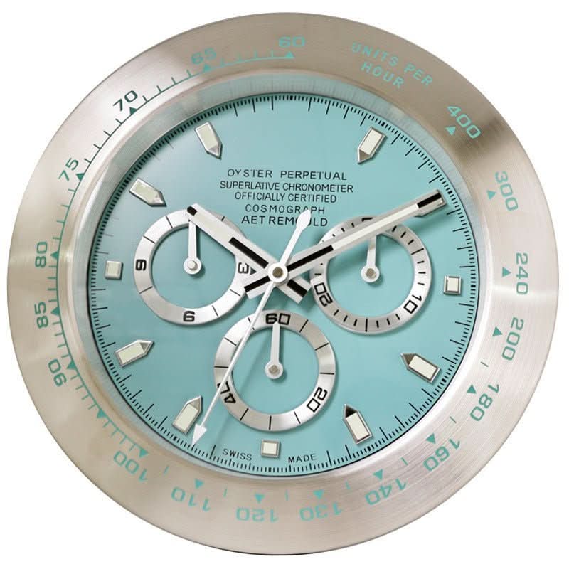 Zegar ścienny LumaCore ze stali nierdzewnej z podświetlanymi wskazówkami i cichym mechanizmem kwarcowym