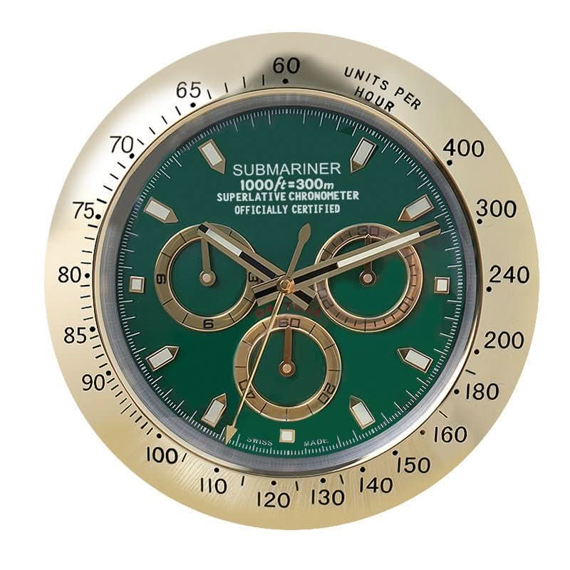 Zegar ścienny LumaCore ze stali nierdzewnej z podświetlanymi wskazówkami i cichym mechanizmem kwarcowym