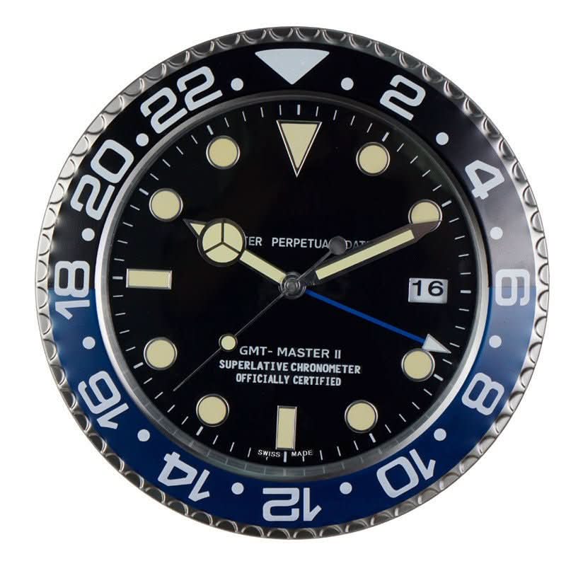 Zegar ścienny LumaCore ze stali nierdzewnej z podświetlanymi wskazówkami i cichym mechanizmem kwarcowym