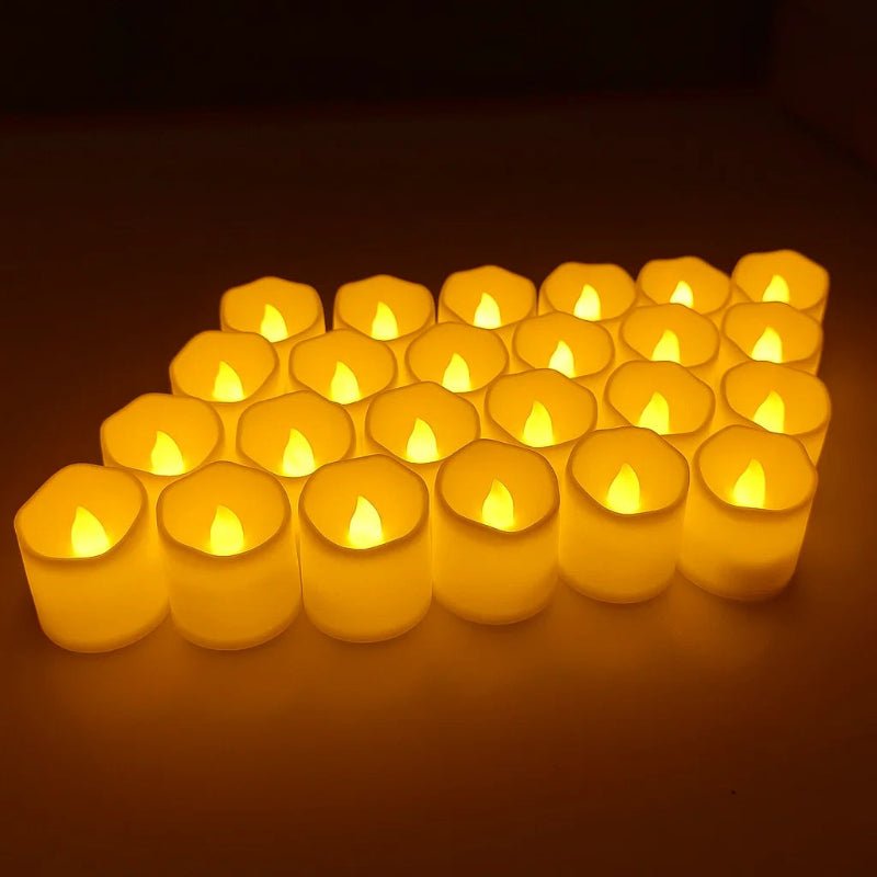 CalmCandle Flammenlose LED-Teelichter mit warmem Flackern für sichere Atmosphäre