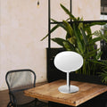 Aurelia Italian Glass Egg Table Lamp With Ambient LED Lighting