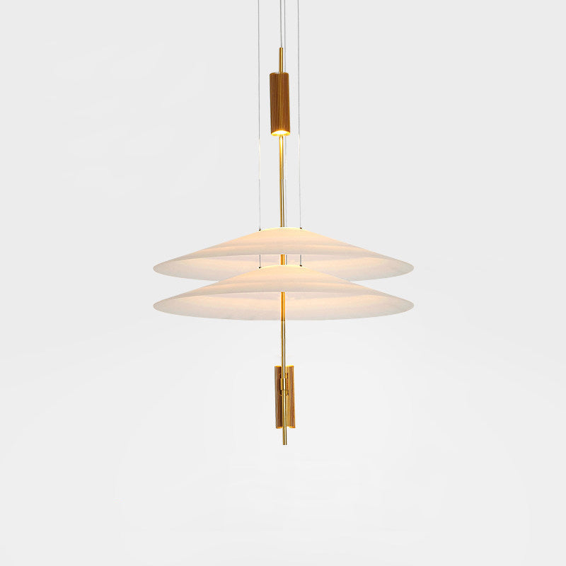 LED Acrylic Gold Black Ceiling Light Chandelier For Living Room And Bedroom, 50 Or 67 Cm
