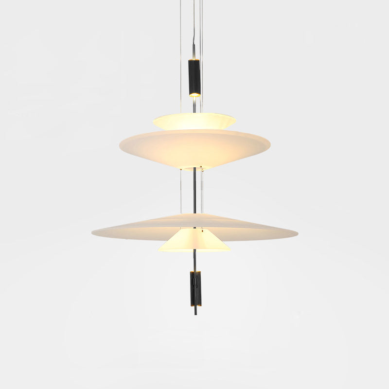 LED Acrylic Gold Black Ceiling Light Chandelier For Living Room And Bedroom, 50 Or 67 Cm