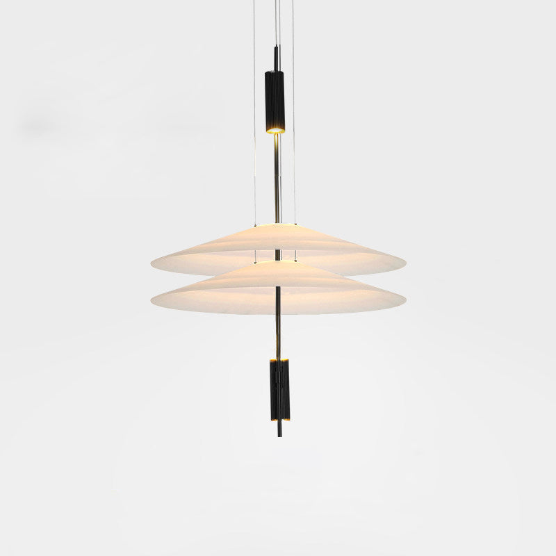 LED Acrylic Gold Black Ceiling Light Chandelier For Living Room And Bedroom, 50 Or 67 Cm