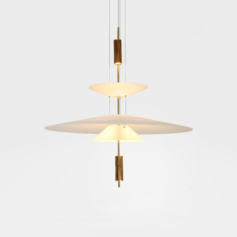 LED Acrylic Gold Black Ceiling Light Chandelier For Living Room And Bedroom, 50 Or 67 Cm