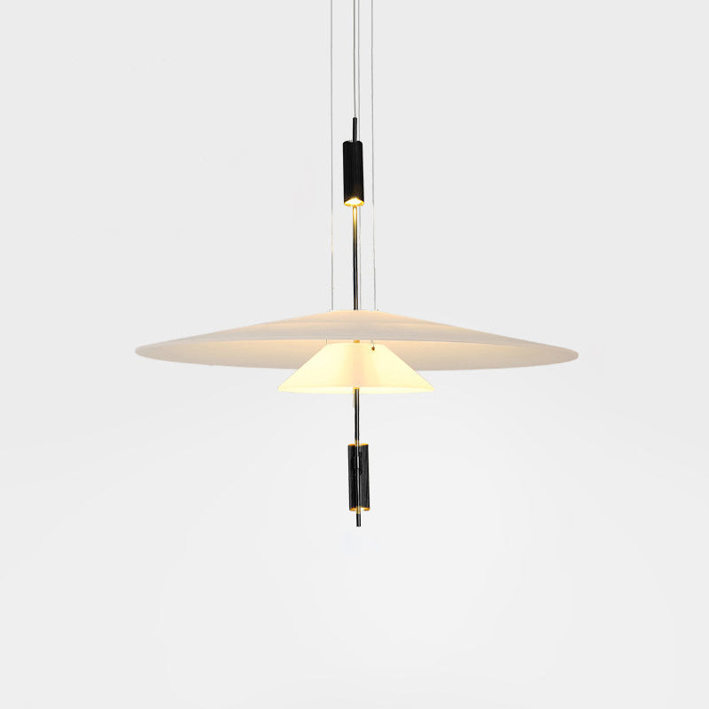 LED Acrylic Gold Black Ceiling Light Chandelier For Living Room And Bedroom, 50 Or 67 Cm