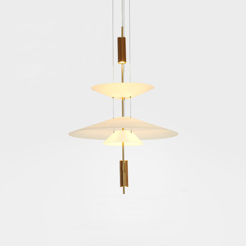 LED Acrylic Gold Black Ceiling Light Chandelier For Living Room And Bedroom, 50 Or 67 Cm