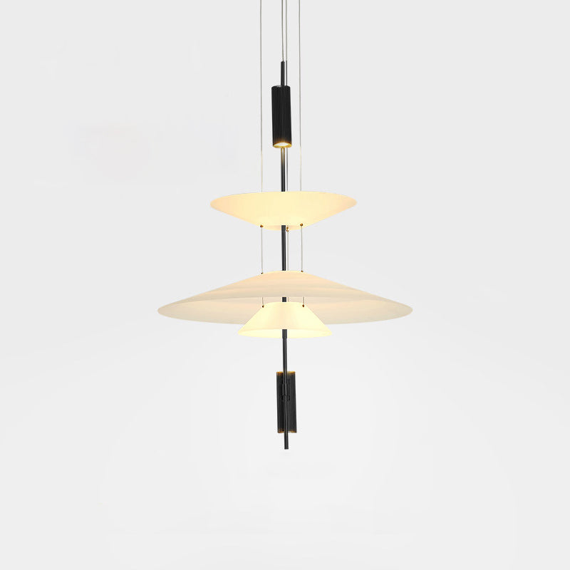 LED Acrylic Gold Black Ceiling Light Chandelier For Living Room And Bedroom, 50 Or 67 Cm