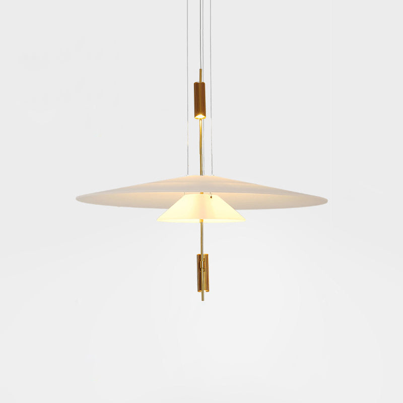 LED Acrylic Gold Black Ceiling Light Chandelier For Living Room And Bedroom, 50 Or 67 Cm