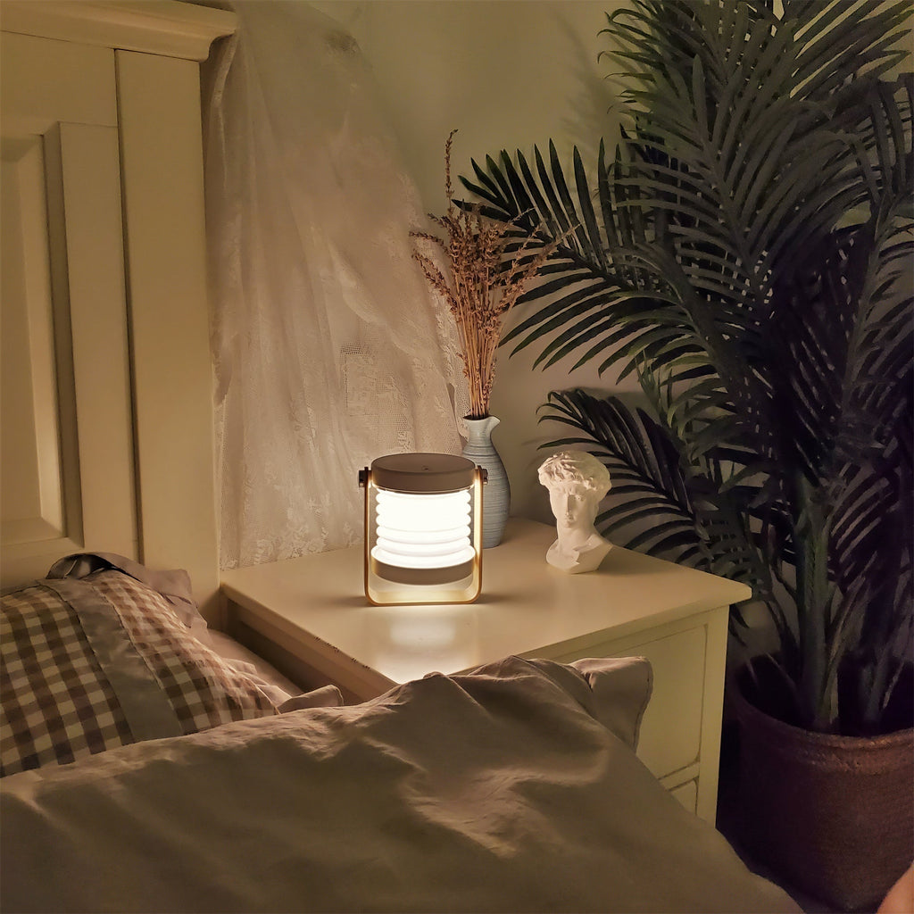 GlowHaven Honeycomb bærbar bordlampe med koselig glød