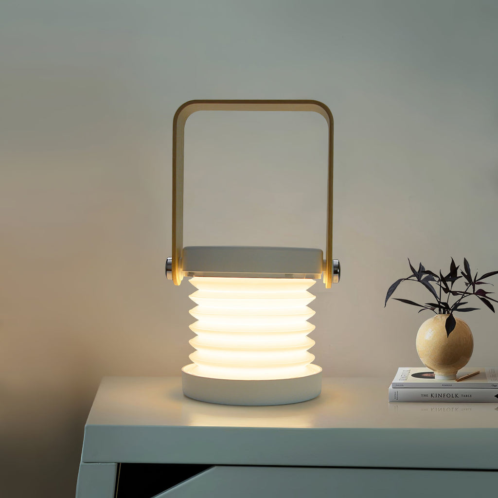 GlowHaven Honeycomb bærbar bordlampe med koselig glød