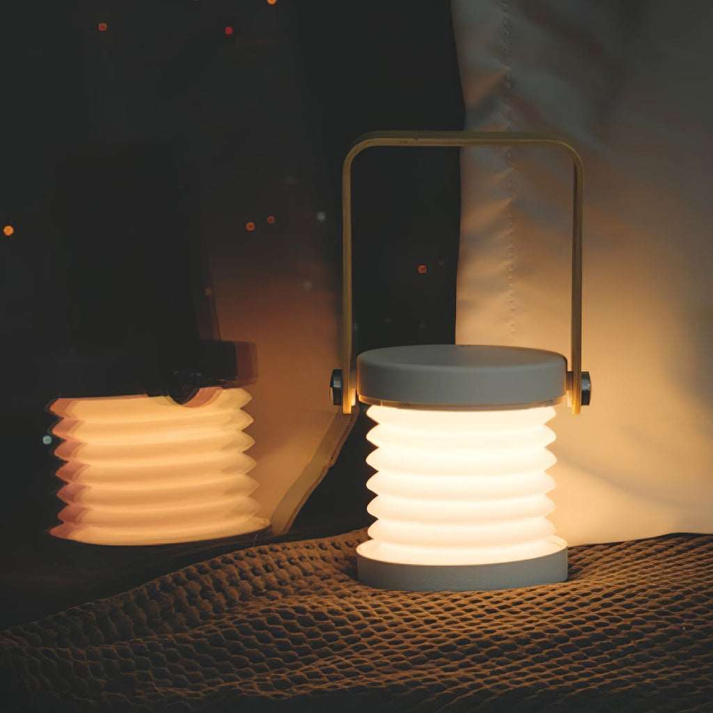 GlowHaven Honeycomb bærbar bordlampe med koselig glød
