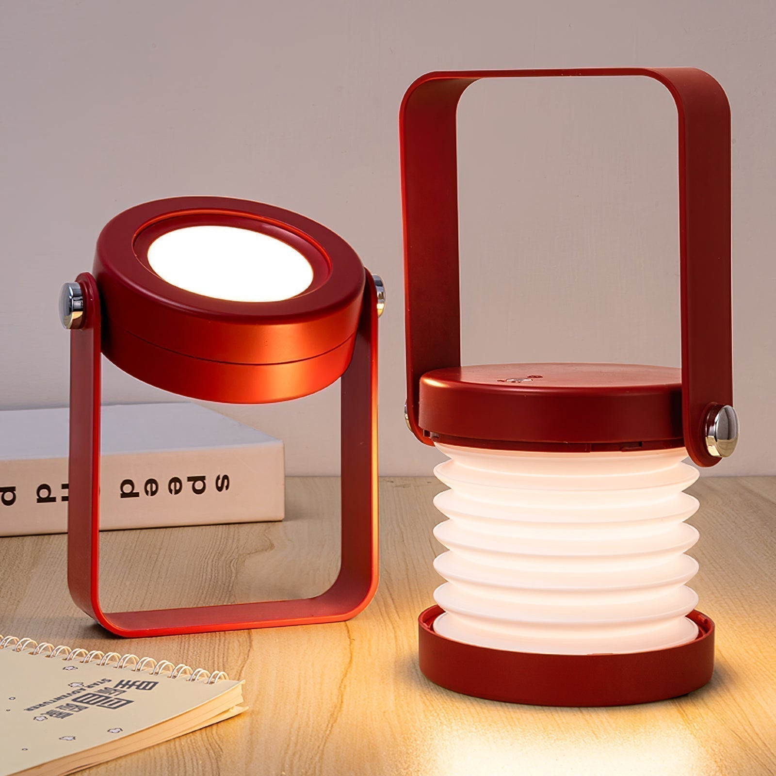 GlowHaven Honeycomb bærbar bordlampe med koselig glød