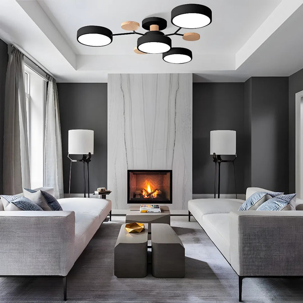 Modern LED Ceiling Light Fixture With Flush Mount Design